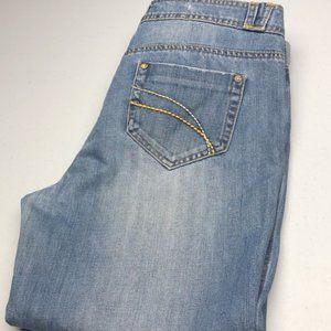 VINTAGE LIQUID X BOYFRIEND CROP JEANS 10/30x24 100% COTTON 🦋